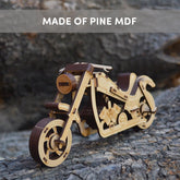 DIY Trailblazer Bike | 89 Wooden MDF Pieces | 3D Model Building Kit for Kids (8+) | Develop Fine Motor Skills